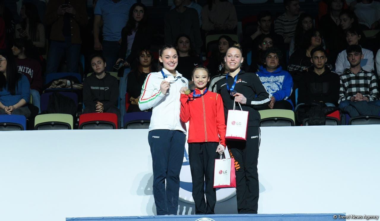 Baku holds awarding ceremony for winners of FIG Artistic Gymnastics World Cup (PHOTO)