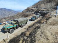 По Лачинской дороге беспрепятственно проехала автоколонна миротворцев (ФОТО)