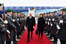 Президент Ильхам Алиев прибыл с рабочим визитом в Германию (ФОТО/ВИДЕО)