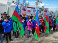 Peaceful protest of Azerbaijani eco-activists continues on Lachin-Khankendi road (PHOTO)