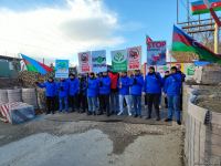 Peaceful protest of Azerbaijani eco-activists continues on Lachin-Khankendi road (PHOTO)
