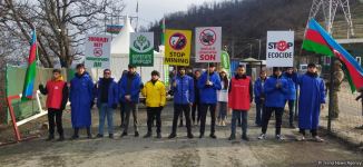 Мирная акция протеста на Лачинской дороге продолжается уже 101-й день (ФОТО)