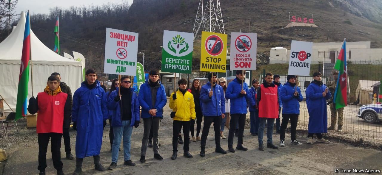 Мирная акция протеста на Лачинской дороге продолжается уже 101-й день (ФОТО)