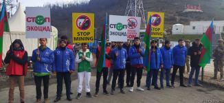 Акция протеста на дороге Лачин-Ханкенди длится 107-й день (ФОТО)