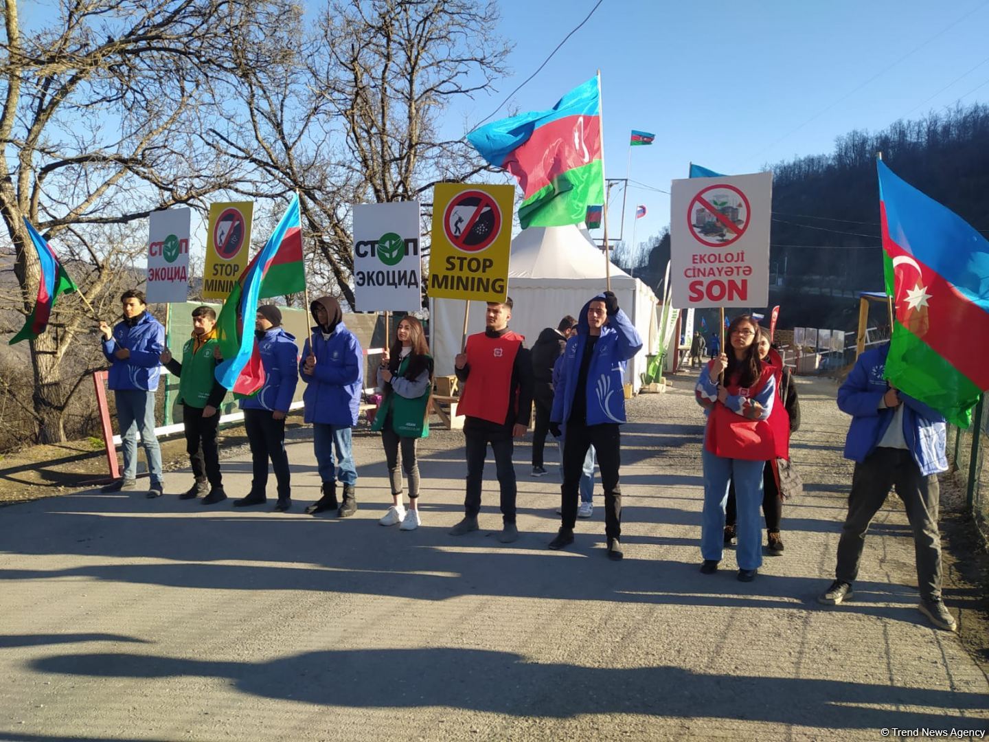 Акция протеста на дороге Лачин-Ханкенди длится 108-й день (ФОТО)