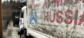 По Лачинской дороге проехала автоколонна из 25 транспортных средств РМК (ФОТО)