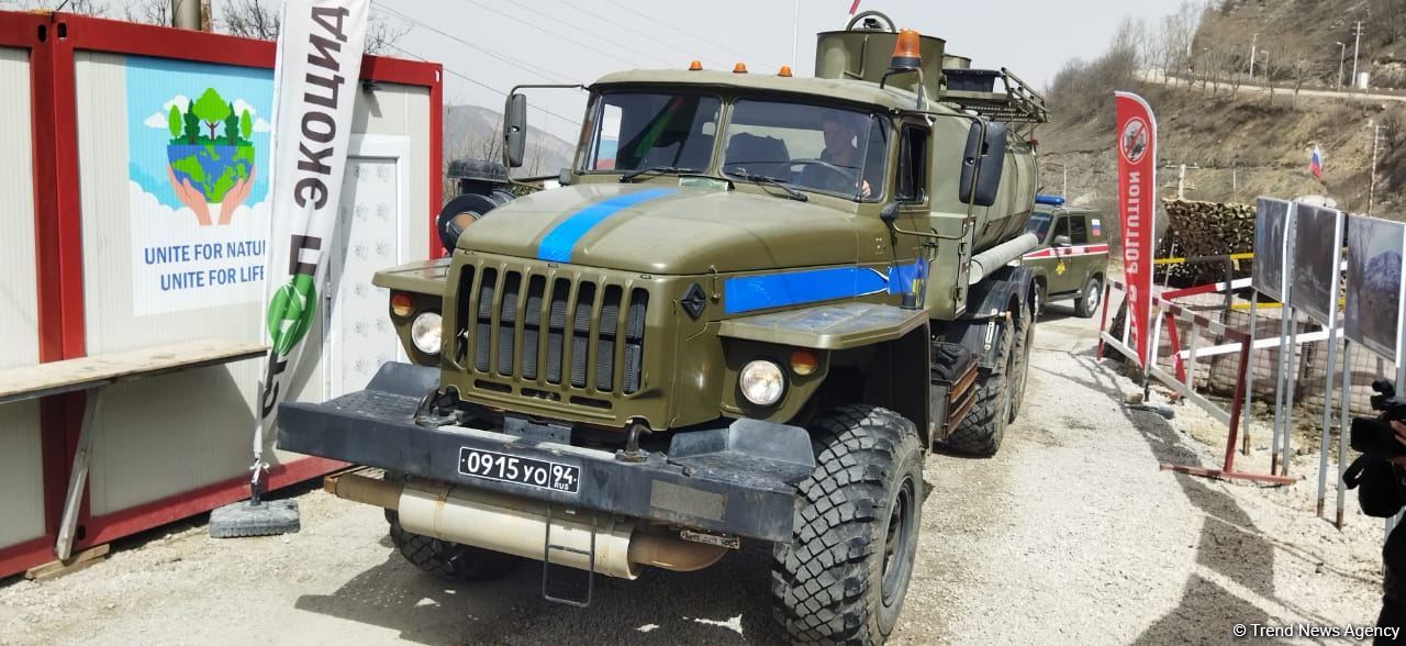 По Лачинской дороге проехала автоколонна из 25 транспортных средств РМК (ФОТО)