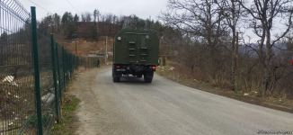 По Лачинской дороге беспрепятственно проехали два автомобиля РМК (ФОТО)
