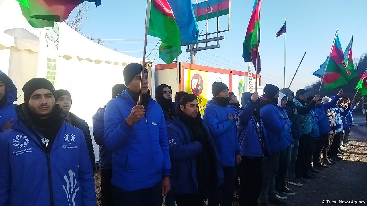 Акция протеста на дороге Лачин-Ханкенди продолжается 114-й день (ФОТО)