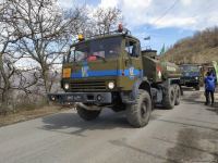 По Лачинской дороге беспрепятственно проехала автоколонна миротворцев (ФОТО)