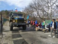 По Лачинской дороге беспрепятственно проехала автоколонна миротворцев (ФОТО)