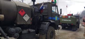 По Лачинской дороге беспрепятственно проехала автоколонна миротворцев (ФОТО)
