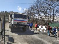 По Лачинской дороге беспрепятственно проехала автоколонна миротворцев (ФОТО)