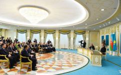 Президенты Азербайджана и Казахстана выступили с заявлениями для прессы (ФОТО/ВИДЕО)
