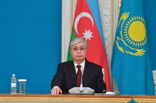 Президенты Азербайджана и Казахстана выступили с заявлениями для прессы (ФОТО/ВИДЕО)