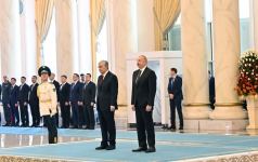В Астане состоялась церемония официальной встречи Президента Азербайджана Ильхама Алиева (ФОТО/ВИДЕО)