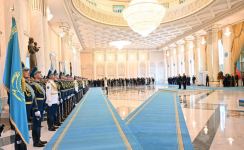 В Астане состоялась церемония официальной встречи Президента Азербайджана Ильхама Алиева (ФОТО/ВИДЕО)