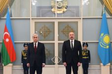 В Астане состоялась церемония официальной встречи Президента Азербайджана Ильхама Алиева (ФОТО/ВИДЕО)