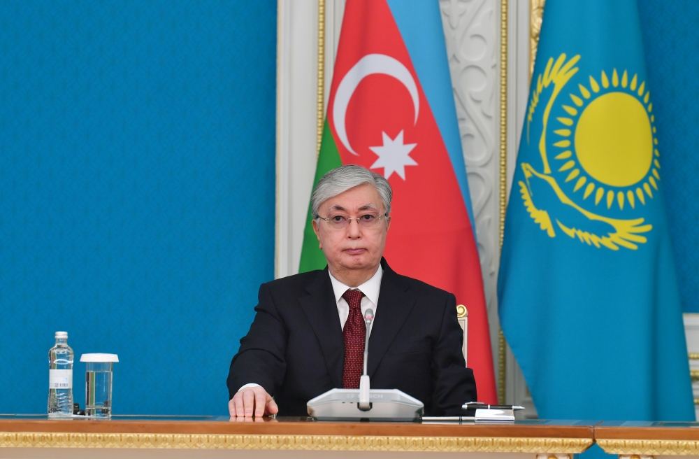 Президенты Азербайджана и Казахстана выступили с заявлениями для прессы (ФОТО/ВИДЕО)