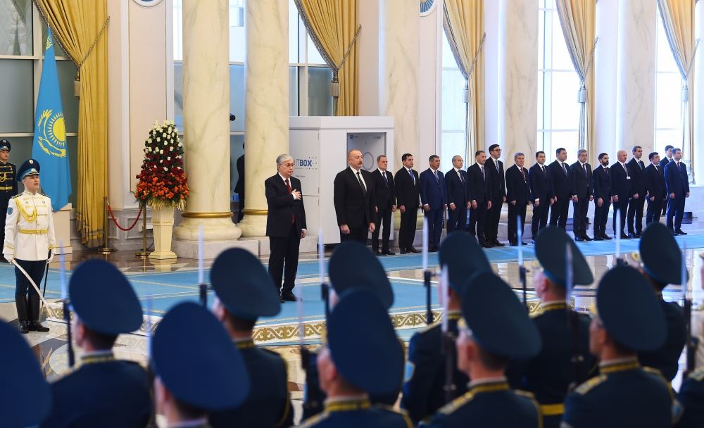 В Астане состоялась церемония официальной встречи Президента Азербайджана Ильхама Алиева (ФОТО/ВИДЕО)