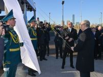 Президент Ильхам Алиев принял участие в открытии улицы Гейдара Алиева в Астане (ФОТО)