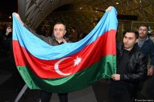 Азербайджанских тяжелоатлетов встретили в Баку с большим воодушевлением (ФОТО/ВИДЕО)