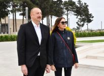 Президент Ильхам Алиев и Первая леди Мехрибан Алиева совершили поездку в Нефтчалинский район (ФОТО/ВИДЕО)