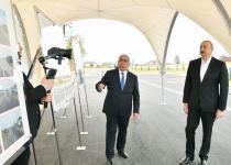 Президент Ильхам Алиев принял участие в открытии автомобильной дороги Нефтчала-Кюркенд-Маяк номер 2 (ФОТО/ВИДЕО)