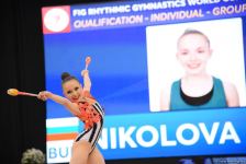 Лучшие моменты второго дня соревнований Кубка мира по художественной гимнастике в Баку (ФОТО)