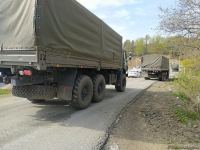 По Лачинской дороге беспрепятственно проехала автоколонна миротворцев (ФОТО)