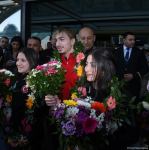 В Баку прибыли турецкие спортсмены, одержавшие победу на чемпионате Европы в Ереване (ФОТО)