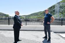Президент Ильхам Алиев ознакомился с ходом строительных работ на ГЭС "Сарыгышлаг" в Зангилане (ФОТО/ВИДЕО)
