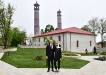 Президент Ильхам Алиев и Первая леди Мехрибан Алиева приняли участие в открытии в Шуше мечети Юхары Говхар Ага после работ по капитальной реконструкции и реставрации (ФОТО/ВИДЕО)