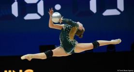 В Баку проходят подиумные тренировки участниц 39-го чемпионата Европы по художественной гимнастике (ФОТОРЕПОРТАЖ)