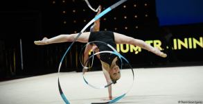 В Баку проходят подиумные тренировки участниц 39-го чемпионата Европы по художественной гимнастике (ФОТОРЕПОРТАЖ)