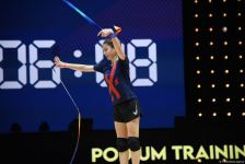 В Баку проходят подиумные тренировки участниц 39-го чемпионата Европы по художественной гимнастике (ФОТОРЕПОРТАЖ)