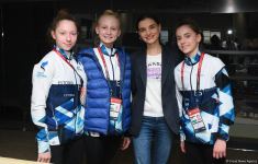 Azerbaijani team's coach meets with participants of Rhythmic Gymnastics European Championship in Baku (PHOTO)