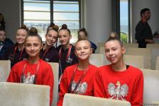 Azerbaijani team's coach meets with participants of Rhythmic Gymnastics European Championship in Baku (PHOTO)