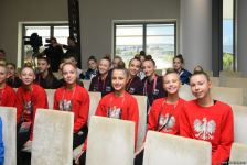 Azerbaijani team's coach meets with participants of Rhythmic Gymnastics European Championship in Baku (PHOTO)