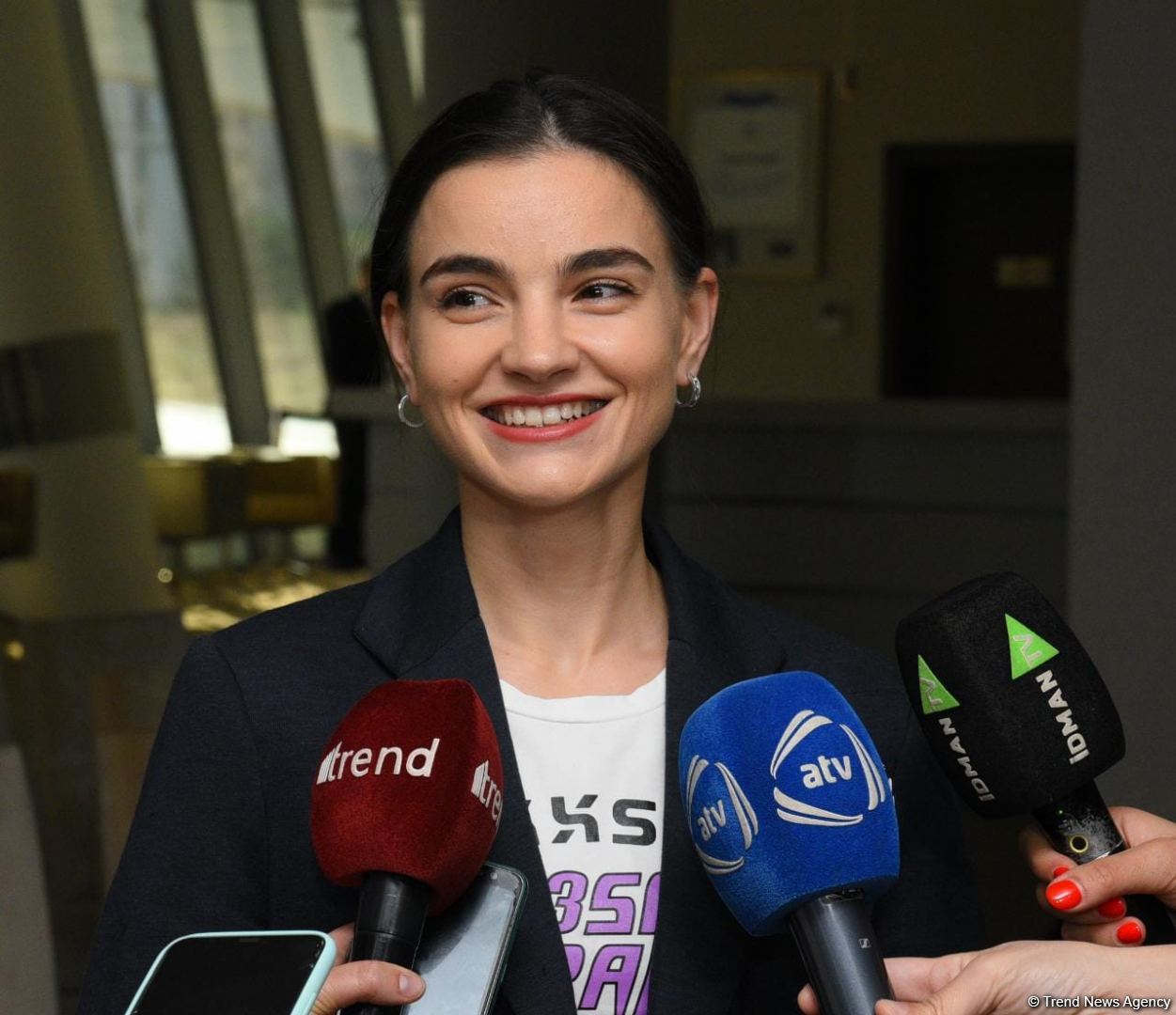 Azerbaijani team's coach meets with participants of Rhythmic Gymnastics European Championship in Baku (PHOTO)