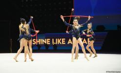 В Баку стартовали соревнования 39-го чемпионата Европы по художественной гимнастике (ФОТО)