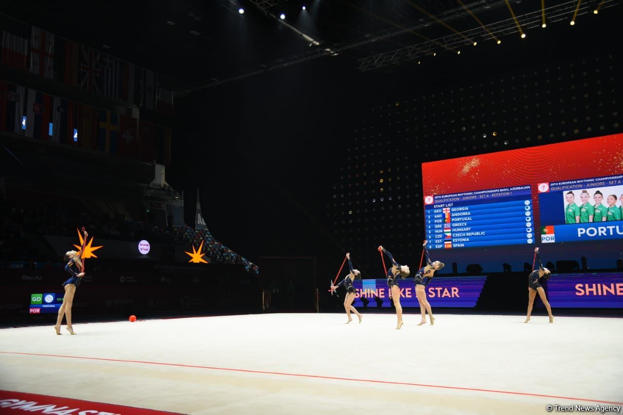 В Баку стартовали соревнования 39-го чемпионата Европы по художественной гимнастике (ФОТО)