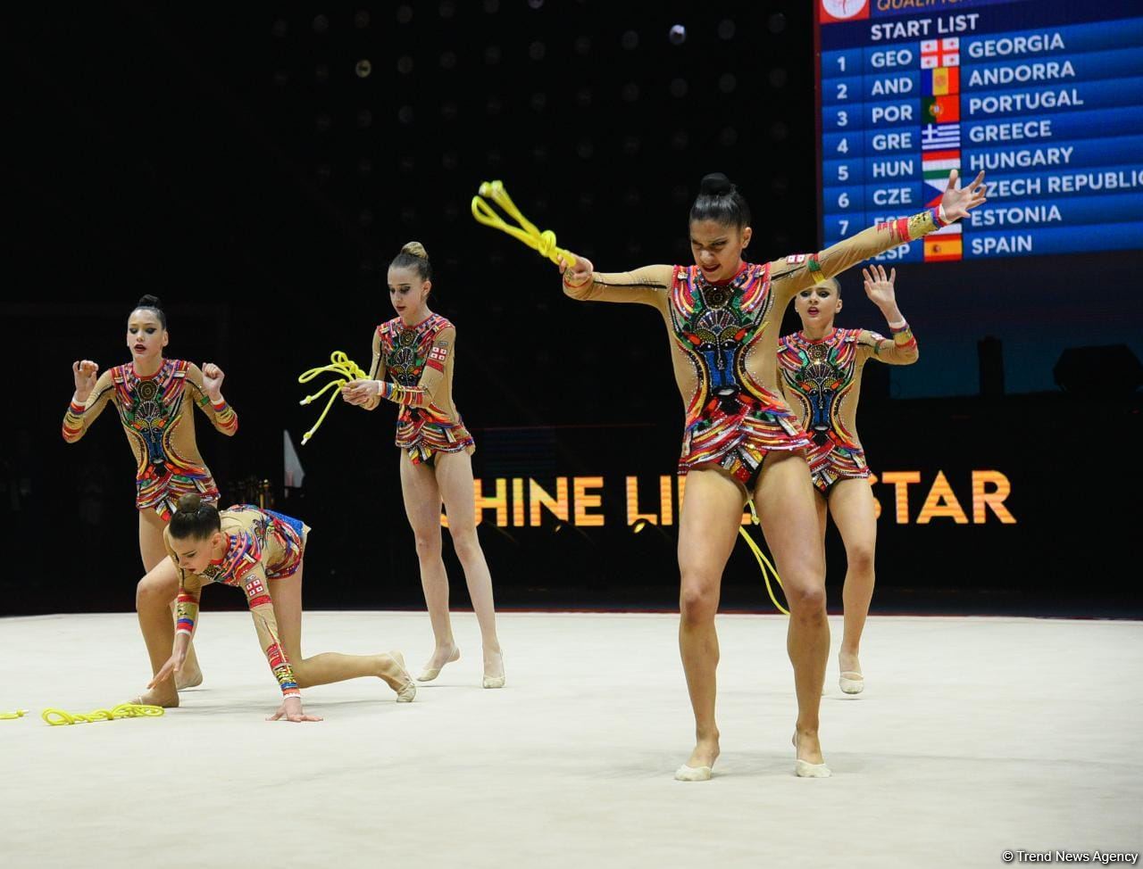 В Баку стартовали соревнования 39-го чемпионата Европы по художественной гимнастике (ФОТО)