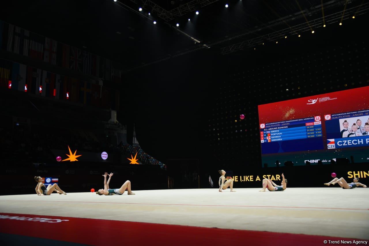 В Баку стартовали соревнования 39-го чемпионата Европы по художественной гимнастике (ФОТО)