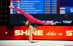 В Баку стартовал третий день соревнований 39-го чемпионата Европы по художественной гимнастике (ФОТО)