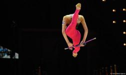 В Баку стартовал третий день соревнований 39-го чемпионата Европы по художественной гимнастике (ФОТО)