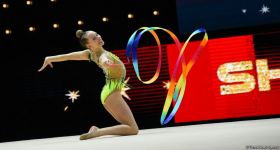 В Баку стартовал третий день соревнований 39-го чемпионата Европы по художественной гимнастике (ФОТО)