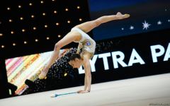 В Баку стартовал четвертый день соревнований 39-го чемпионата Европы по художественной гимнастике (ФОТО)