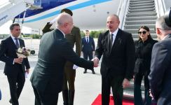 Президент Ильхам Алиев и Первая леди Мехрибан Алиева прибыли с визитом в Литву (ФОТО)