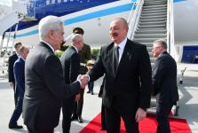 Президент Ильхам Алиев и Первая леди Мехрибан Алиева прибыли с визитом в Литву (ФОТО)
